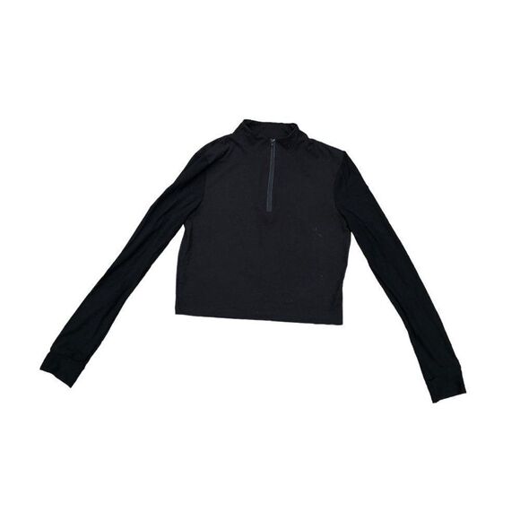 7. Feathers Boutique Long Sleeve Cropped Zip Up Top Medium - Picture 1 of 7
